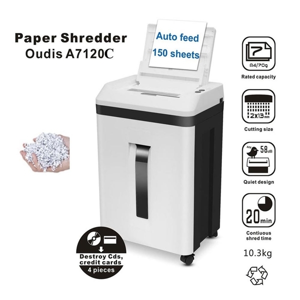 Máy hủy tài liệu OUDIS A7120C (Hủy vụn/ 8 Tờ/lần/ A4/A5)