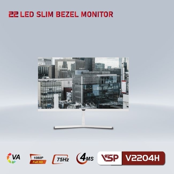 Màn hình VSP V2204aH màu trắng