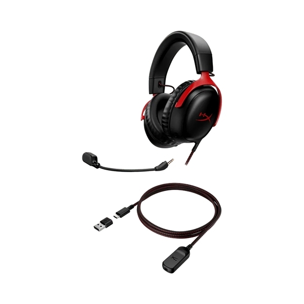 Tai nghe Gaming Over-ear có dây HYPERX CLOUD III - Đỏ-Đen (727A9AA)