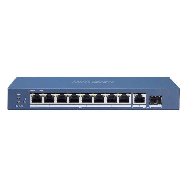 Switch 8 cổng PoE Gigabit Hikvision DS-3E0510P-E/M