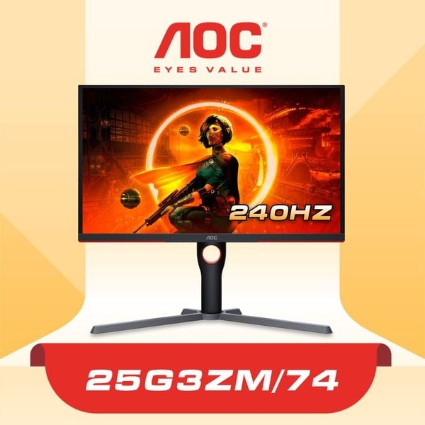 Màn Hình Gaming AOC 25G3ZM (24.5 inch / FHD / VA / 240Hz / 0.5ms)