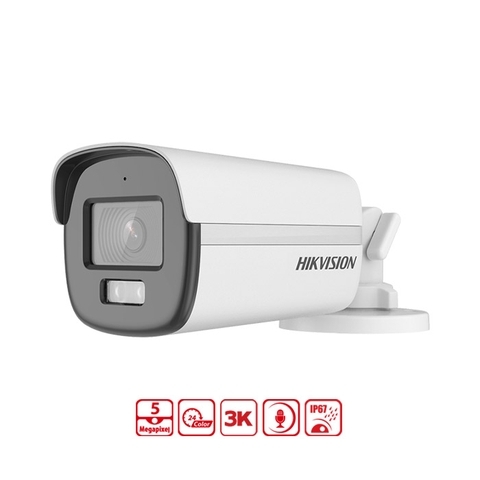 Camera HDTVI có màu ban đêm 5MP Hikvision DS-2CE12KF0T-FS