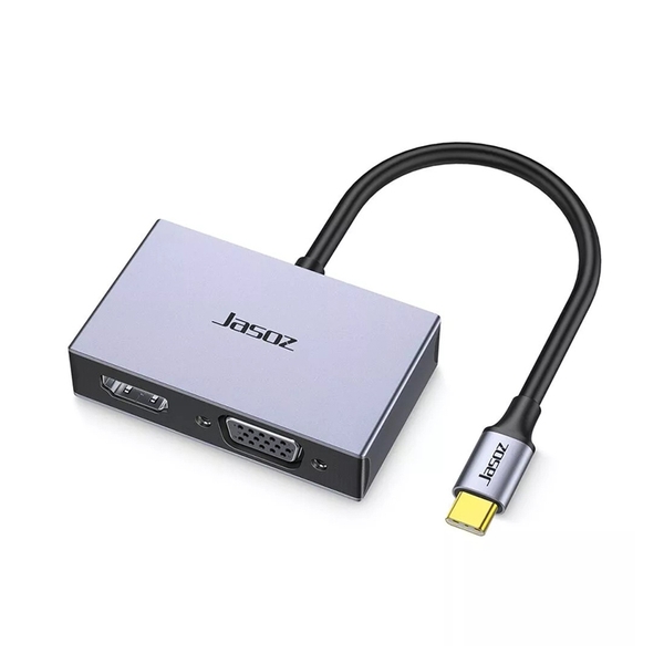 Cáp chuyển USB Type C sang HDMI và VGA JASOZ T-H105