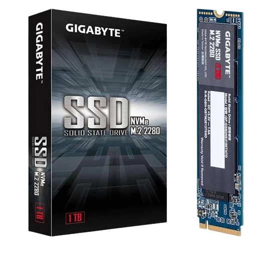 Ổ cứng SSD Gigabyte 1TB M.2 2280 PCIe NVMe Gen 3x4 (Đọc 2400MB/s, Ghi 1800MB/s) - (GAG325E1TB)