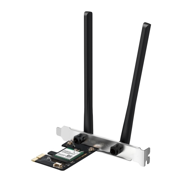 Cạc mạng không dây Mercusys PCI-E MA80XE (Chuẩn AX/ AX3000Mbps/ 2 Ăng-ten ngoài/ Bluetooth)