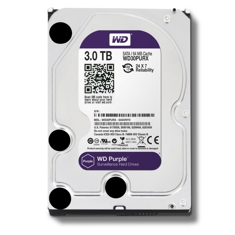 Ổ cứng Western Digital Purple 3TB 64MB Cache 5400RPM WD30PURZ