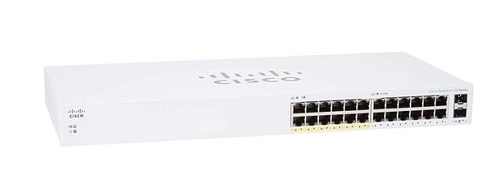 Thiết bị chuyển mạch CISCO CBS110 CBS110-24PP-EU Unmanaged 24-port GE, 12 Port POE, 100W power budget, 2x1G SFP Shared