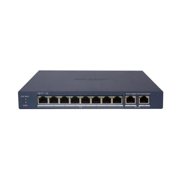 Switch mạng thông minh 8 cổng PoE Gigabit HIKVISION DS-3E1510P-EI/M
