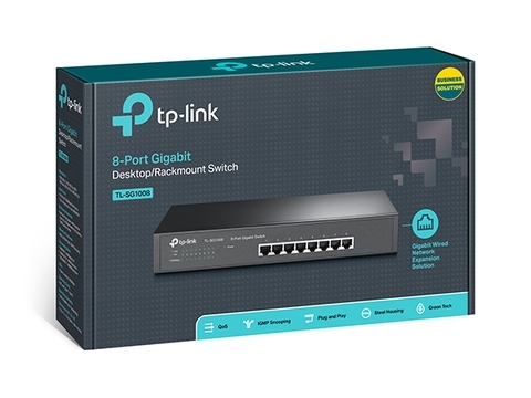 Bộ chuyển đổi tín hiệu 8 cổng Gigabit TP-LINK TL-SG1008 lắp Rack