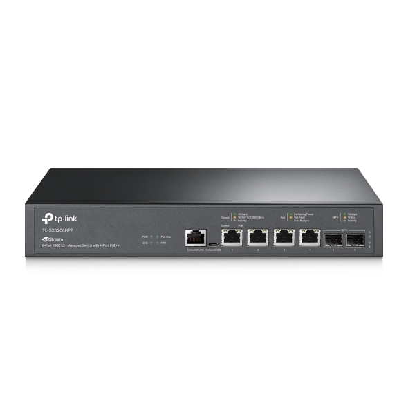 Switch Quản Lý L2+, JetStream 6- Cổng 10GE với 4-Cổng PoE++ TP-Link TL-SX3206HPP