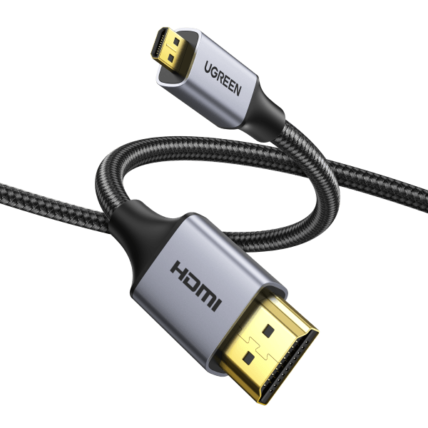 Cáp Micro HDMI to HDMI 4K@60Hz dài 1M Hỗ trợ HDR, 3D, ARC Ugreen 10550 cao cấp