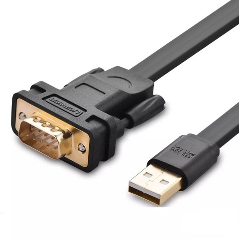 Cáp tín hiệu chuyển đổi USB 2.0 sang COM RS232 dáng dẹt cao cấp Ugreen 20206 1M