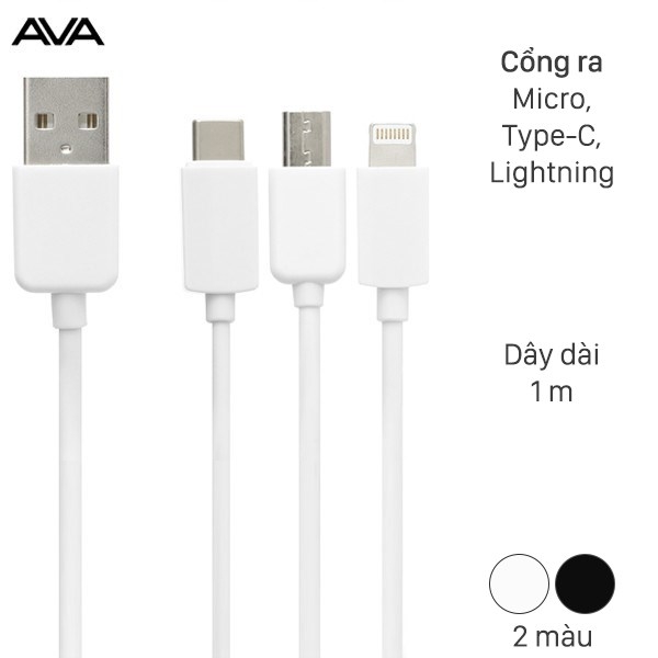 Cáp 3 đầu AVA AP03-1000