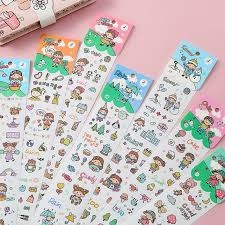 Sticker Dài Nền Trắng