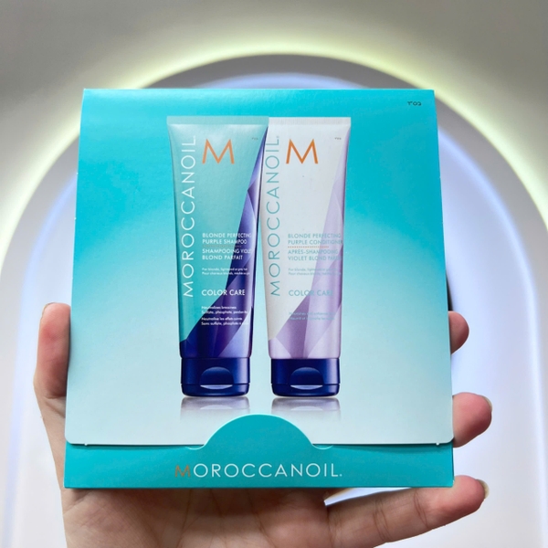 Sample Gội Xả Moroccanoil Blond Perfecting