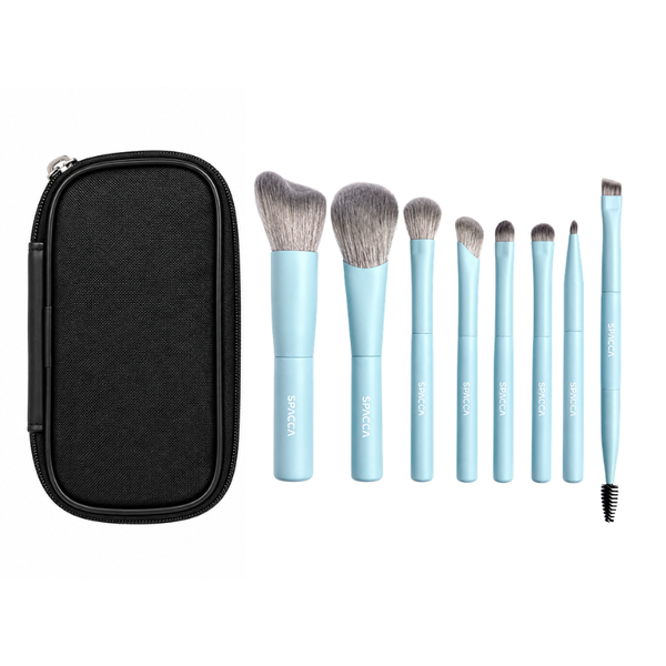 Bộ 8 Cọ Mini Travel Size Kèm Túi SPACCA