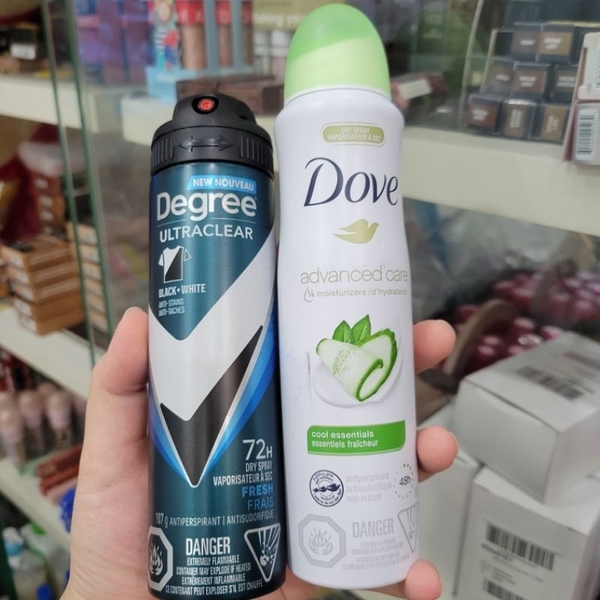 Xịt khử mùi Degree Dove bản Canada