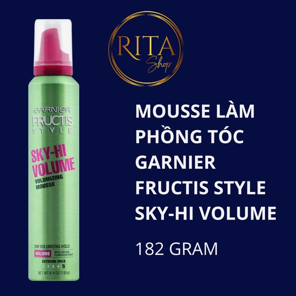Mousse xịt làm phồng tóc Garnier Fructis Style Sky-Hi volume 183g