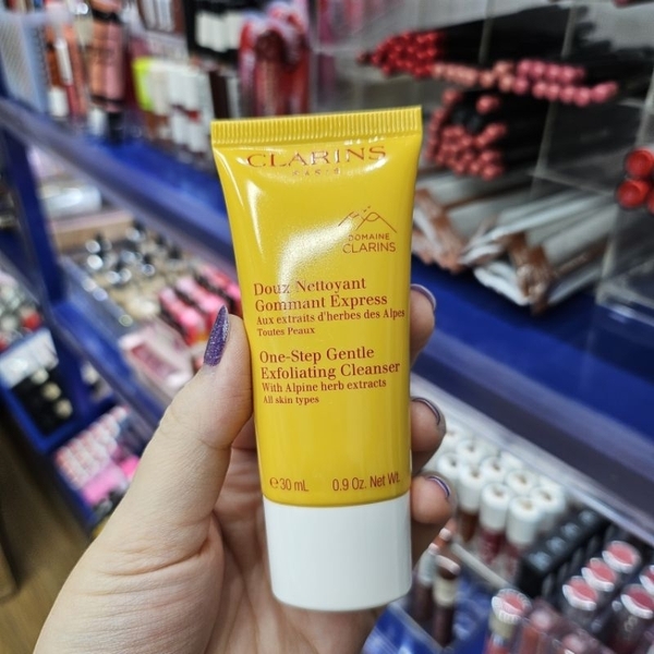 Sữa rửa mặt tẩy da chết dịu nhẹ Cla rins One-step Gentle aexfoliating Cleanser mini 30ml