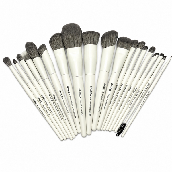 Set 19 Cọ Trang Điểm SPACCA Màu Trắng Ivory Brush Set