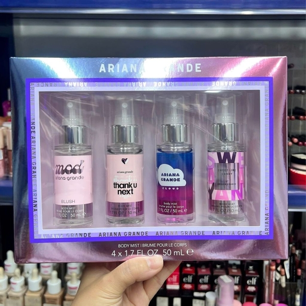 Set 4 chai xịt thơm cơ thể Ariana Grande Body Mist