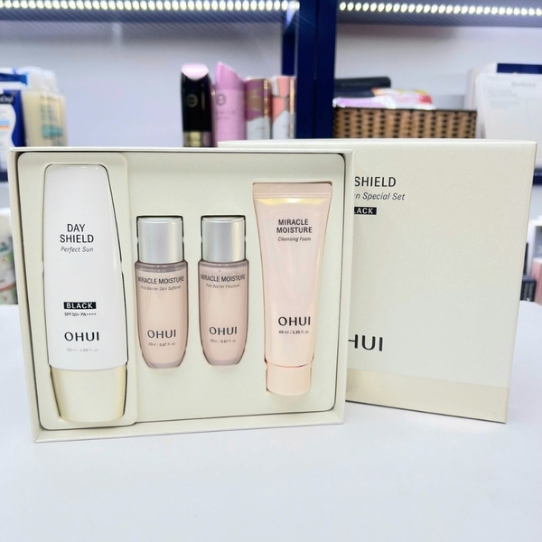 Set kem chống nắng kiểm soát dầu OHUI Day Shield Perfect Sun Black Spf 50+/PA++++