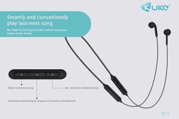 Tai Nghe Bluetooth Có Dây KUKE - S11