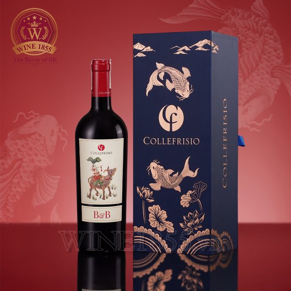 Hộp quà 1 chai rượu vang đỏ CF Collefrisio B&B