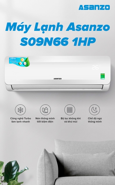ĐIỀU HÒA KHÔNG KHÍ ASZ S09N66 (9000BTU)