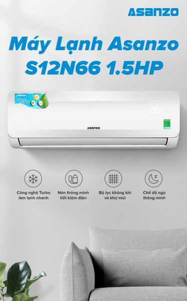 ĐIỀU HÒA KHÔNG KHÍ ASZ S12N66 (12000BTU)