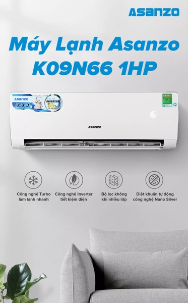 ĐIỀU HÒA KHÔNG KHÍ INVERTER ASZ K09N66 (9000BTU)