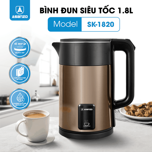 ẤM ĐUN SIÊU TỐC 2 LỚP 1.8L SK-1820