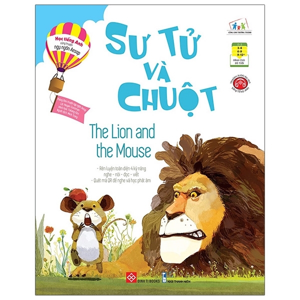 Học tiếng Anh cùng truyện ngụ ngôn Aesop - Sư tử và Chuột - The Lion and the Mouse