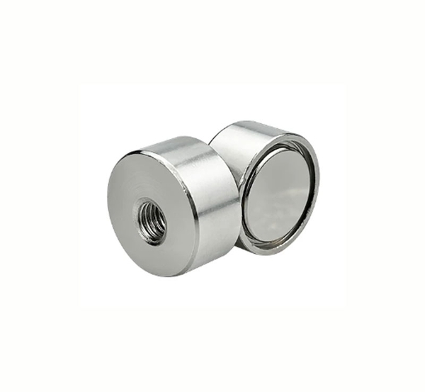 Nam Châm Đế Thép Tròn Mỏng Lệch Tâm HXE / BMH71 Ren Trong Phi 8-10-13-16mm