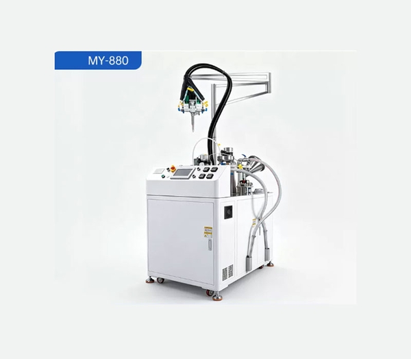 Máy Bơm Keo MY-880 AB Hai Thành Phần Dạng Tay Đòn Tự Động Pha Tỷ Lệ 1:1–10:1 Lưu Lượng Lớn Cho Keo Epoxy, UV, Silicone