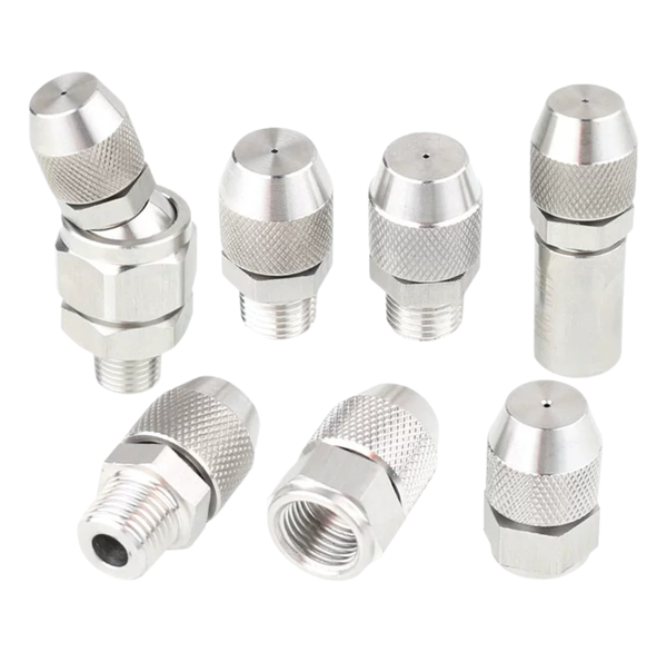 Vòi Phun Sương Inox 304 – Đầu Phun Tạo Ẩm, Dập Bụi Cho Nhà Xưởng