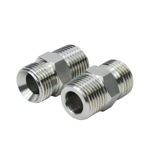 Kép Côn Inox 304 Đầu Nối Ren Ngoài Hai Đầu