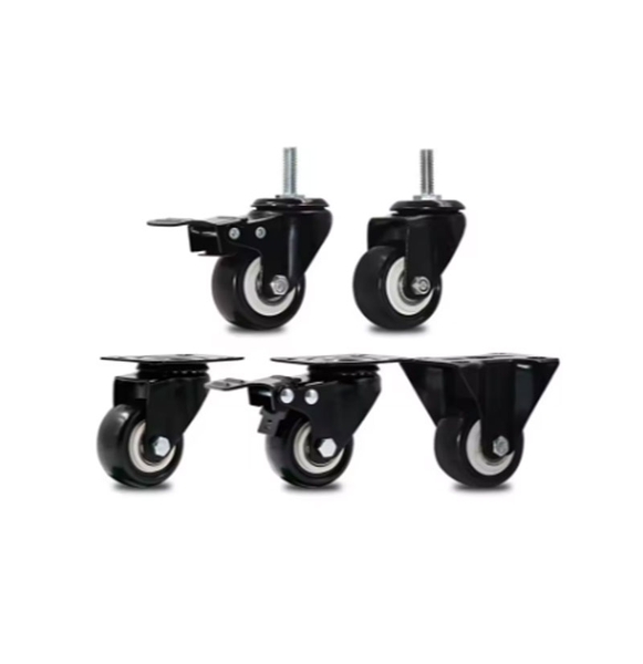 Bánh xe đẩy 1.5 / 2 / 2.5 / 3 inch xoay 360 cọc vít ren M8 M10 M12