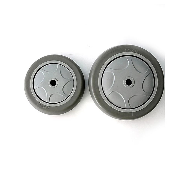 Bánh xe đơn PU cao su – 3/4/5 inch – dùng cho giường bệnh, cáng cứu thương, xe kéo tay
