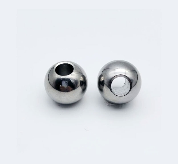 Bi Thép Inox 304 Có Lỗ Xuyên (Bi Khoan Lỗ) – Bi Tròn Đặc Đục Lỗ, Bi Lăn Có Lỗ Chính Xác