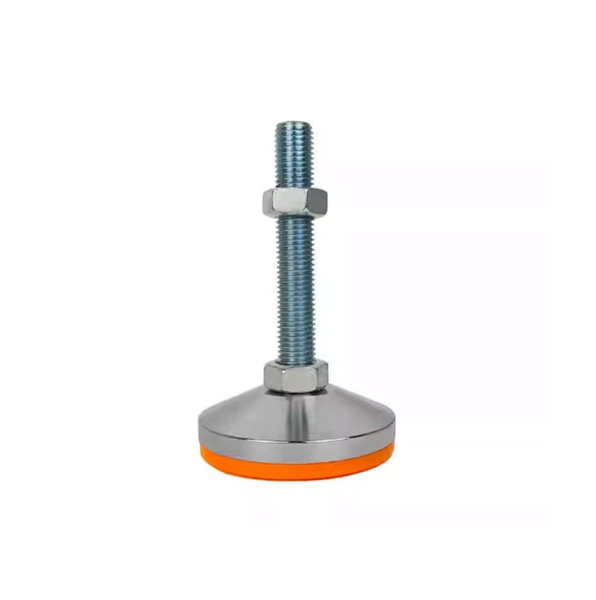 Chân đế tăng chỉnh chống rung bằng thép carbon – Đế cao su vàng M10/M12/M16