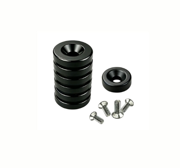 Nam Châm Tròn Lỗ Côn Phủ Epoxy BLS15 / BLS16 Phi 8-10-12-15-20 Dày T3-T4-T5-T6