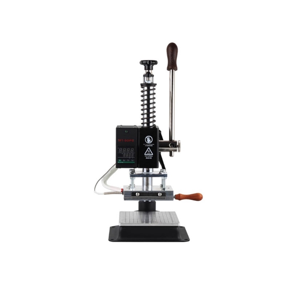 Máy ép nhiệt thủ công 90PS – Máy dập nóng, máy ép nhũ đa năng dùng cho da, giấy, bao bì, danh thiếp, dây da, gỗ