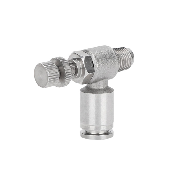 Van tiết lưu inox 304 SL – Van điều chỉnh tốc độ khí nén, giới hạn lưu lượng, điều chỉnh cho xi lanh, ren M5/01/02, ống Φ4/6/8