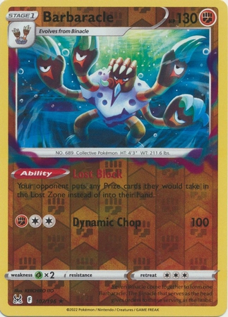 Barbaracle - 107/196 - Holo Rare Reverse Holo