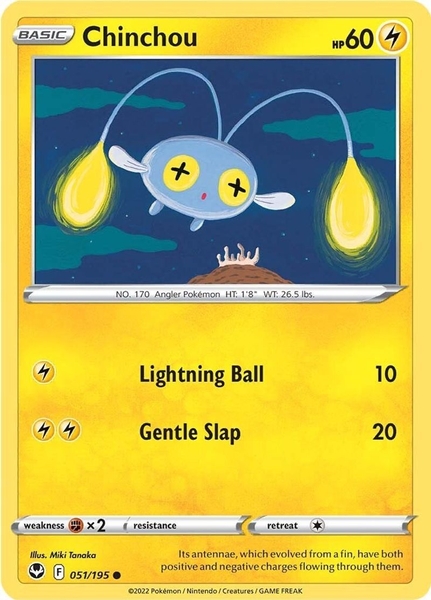 Chinchou - 051/195 - Common Reverse Holo