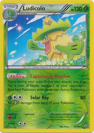 Ludicolo - 12/160 - Holo Rare - Reverse Holo