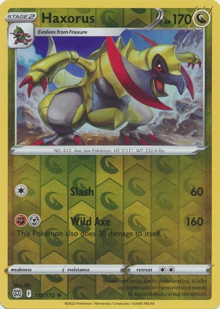 Haxorus - 112/172 - Rare Reverse Holo