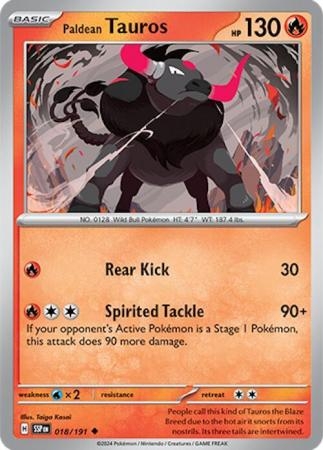 Paldean Tauros - 018/191 - Uncommon