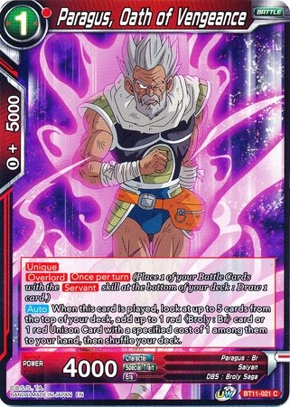 Paragus, Oath of Vengeance - BT11-021 - Common